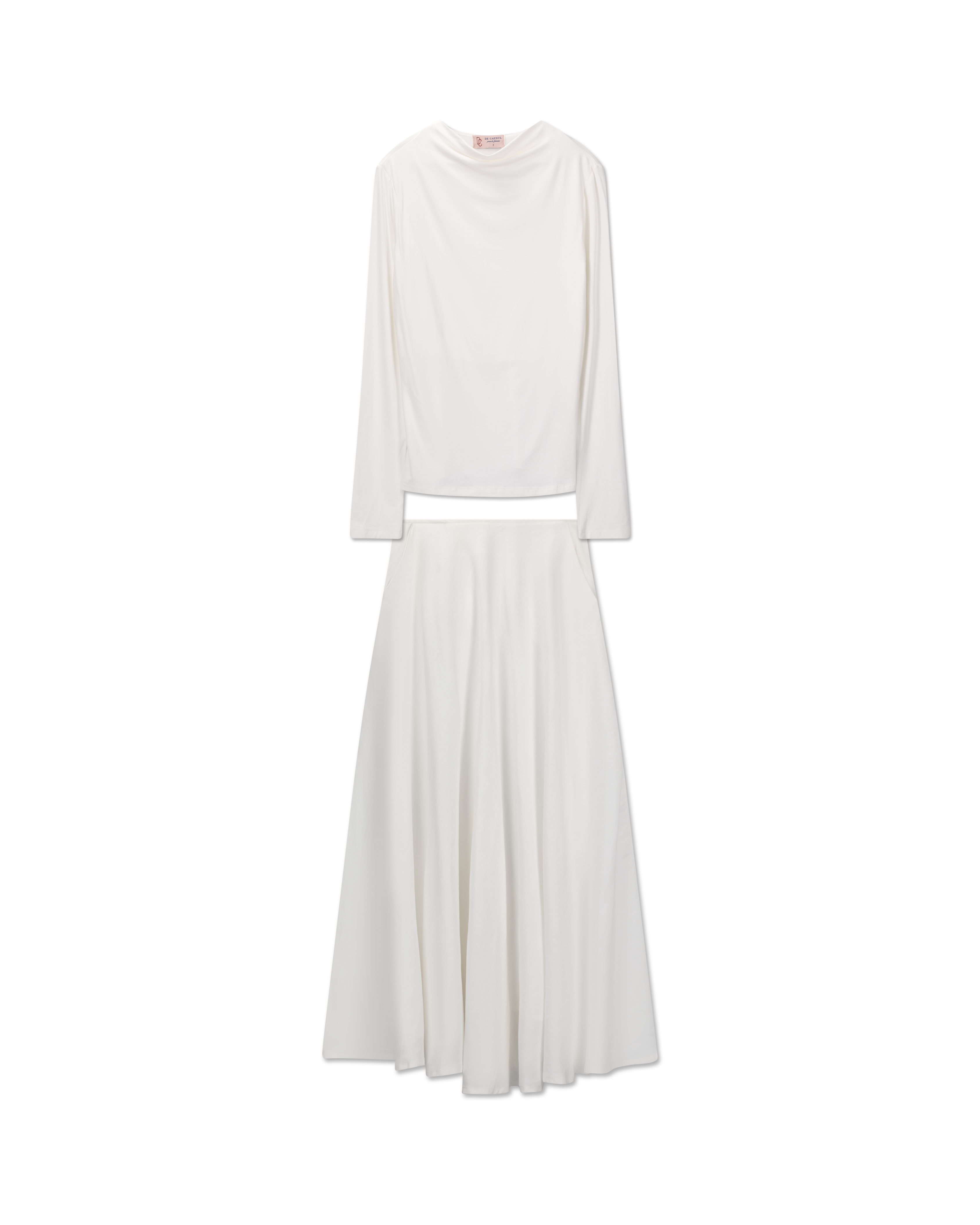 Knit Two Piece Top and Skirt Set